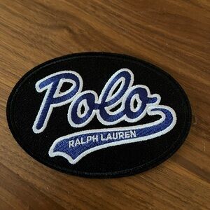 Polo Ralph Lauren Blue & Black Big Oval Stick On Embroidered Patch BRAND NEW